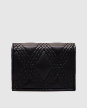 Valentino Чорне шкіряне портмоне QUILTIE з логотипом VLogo 7W2P0AS4MIC