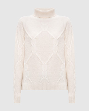 Allude Белый свитер с кашемиром и шелком. 24577011