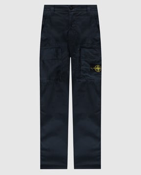 Stone Island Сині карго з патчем логотипа K2S153100006S0179