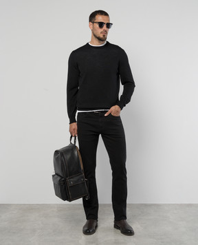Canali Черный джемпер из шерсти MK00077C0012