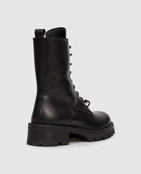 Versace Чорні шкіряні черевики Biker 10113871A02254