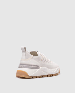Santoni Белые кожаные кроссовки с перфорацией WBIH61222BTGCNHY