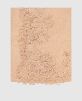 Ermanno Scervino Бежевий шарф з кашеміру D475R711APPYU