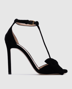 Tom Ford Черные бархатные босоножки BRIGITTE W3339TVE001G