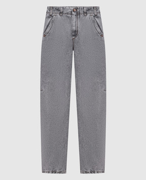 Brunello Cucinelli Сірі джинси Curved MA095P5657
