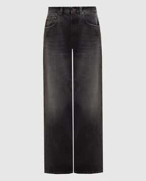 Brunello Cucinelli Сірі джинси з ефектом потертості MP095P5565