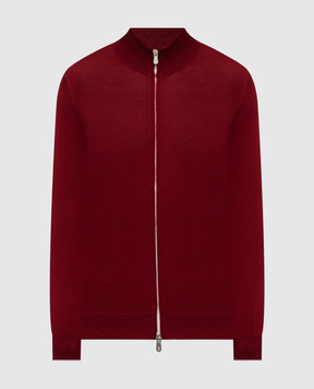 Brunello Cucinelli Бордовий кардиган з вовни та кашеміру M2400106
