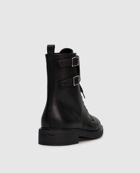 Gianvito Rossi Чорні шкіряні черевики  Ripley G7326320GOM