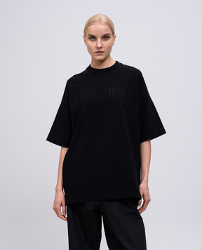 Fear of God Черная футболка с вышивкой FGE2505101HWJw