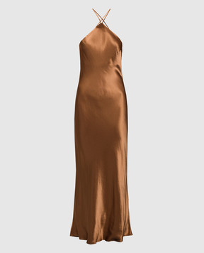 Solotre Коричневое платье M1B0021