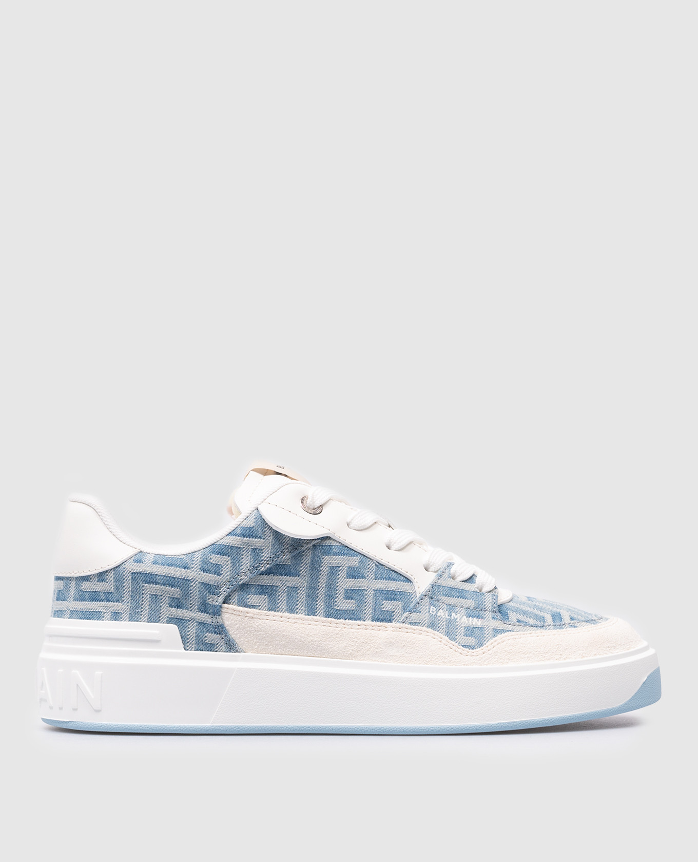 

Голубые комбинированные кроссовки B-Court Flip в узор монограммы PB Labyrinth, Голубой, Кроссовки