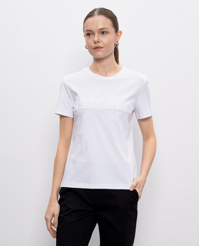 Max Mara Белая футболка WON с вышивкой логотипа WON
