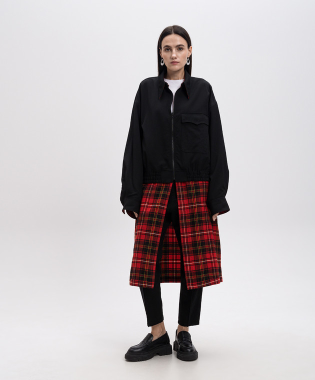 Y`S Yamamoto Червоне двостороннє пальто з вовни подвійної конструкції YOC44130 зображення 4