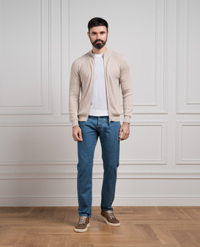 MooRER Блакитні джинси PAVEL з шовком з патчем логотипа PAVEL33LIGHTDENIM