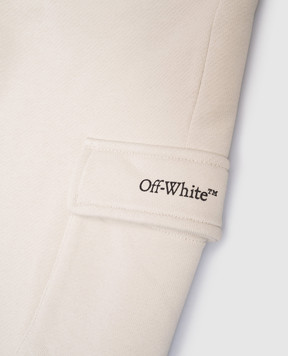 Off-White Детские брюки джогеры с принтом логотипа OBCH005S25FLE001