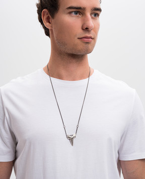 Ann Demeulemeester Серебряная цепочка Dima с подвеской в виде акульего зуба 2402UJP14JW020