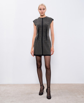 Max Mara Sportmax Черное платье мини VOLANTE с шерстью VOLANTE