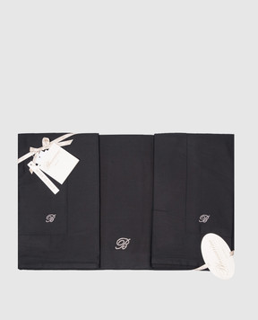 Blumarine Черный набор постельного белья с кристаллами Swarovski H0000190017