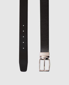 Canali Черный двусторонний кожаный ремень KA0010750C