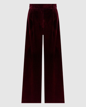Max Mara Бордові вельветові штани BOSSO BOSSO1234