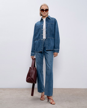 Jil Sander Синя джинсова сорочка з ефектом потертості J40DL0153J45259