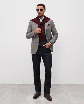 Canali Сірий кардиган з вовни MK01149C0022