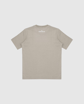 Stone Island Детская футболка цвета хаки с принтом логотип логотип K1S162100012S01291012