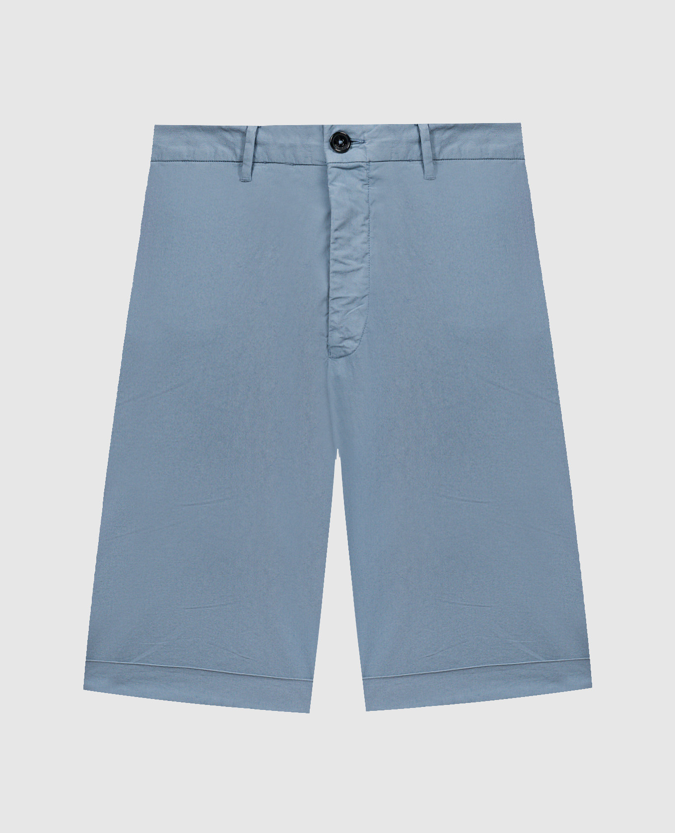 Blue shorts with lapels