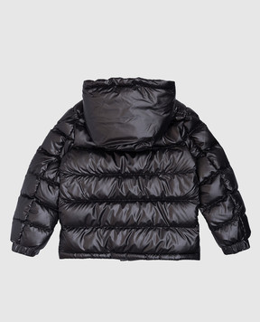Moncler ENFANT Дитячий чорний пуховик Solander з нашивкою логотипа J29541A00111595ZJ6