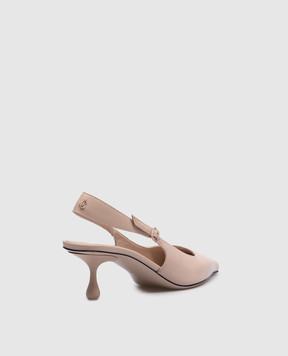 Jimmy Choo Бежевые кожаные слингбеки Amel 50 AMEL50NAP