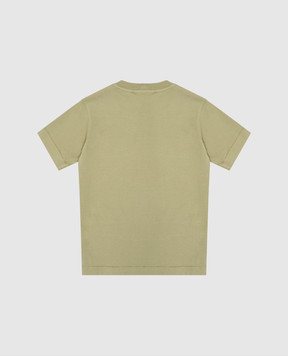Stone Island Дитяча футболка кольору хакі з нашивкою логотипа 81162014768