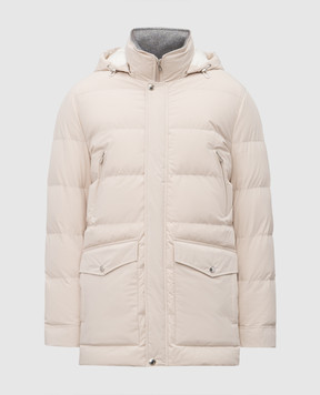 Brunello Cucinelli Бежевая пуховая куртка MM4911823