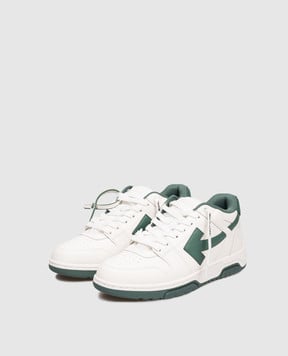 Off-White Білі шкіряні кросівки Out Of Office M189F5L001