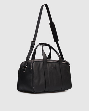 Maison Margiela MM6 Чорна шкіряна дорожня сумка SB6WI0006P8326