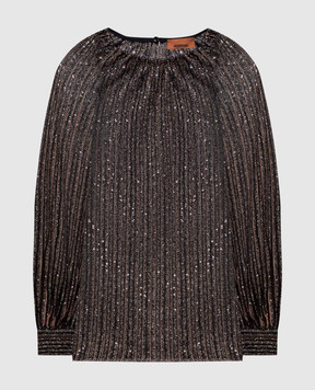 Missoni Чорна блуза з люрексом та паєтками DS25WN17BK01CL