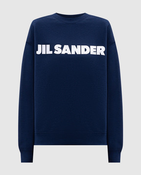 Jil Sander Синій світшот з принтом логотипа J53GU0003J20335