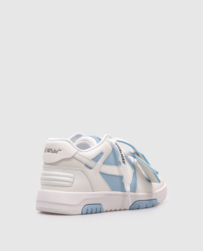 Off-White Блакитні шкіряні кросівки Out OF Office OWIA259C99LEA014