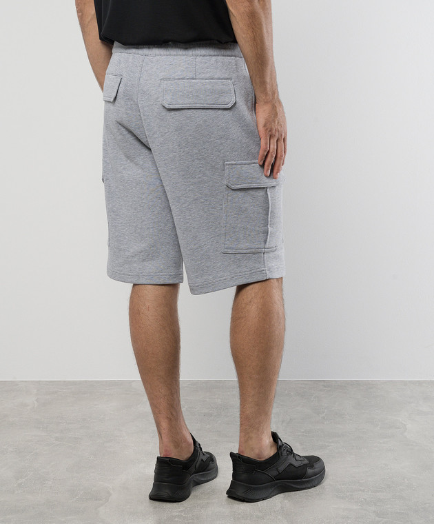 Brunello Cucinelli Серые меланжевые шорты-карго M0T353222G изображение 3