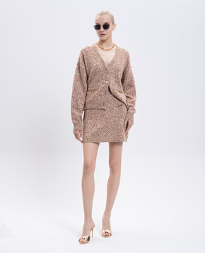 Versace Бежевий кардиган з вовни, кашеміру та шовку 10134371A15451