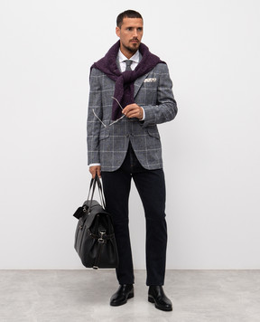 Brunello Cucinelli Піджак з вовною в клітинку MV4037BWD5