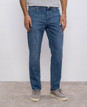 Brunello Cucinelli Сині джинси з логотипом ME645D3210
