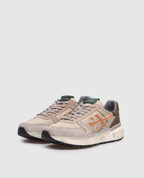 Premiata Комбинированные кроссовки MICK цвета хаки с логотипом MICK