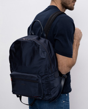 Kiton Синий рюкзак с логотипом UBA0084N01221
