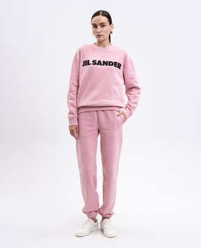 Jil Sander Розовые джогеры с нашивкой логотипа J53KA0006J20039