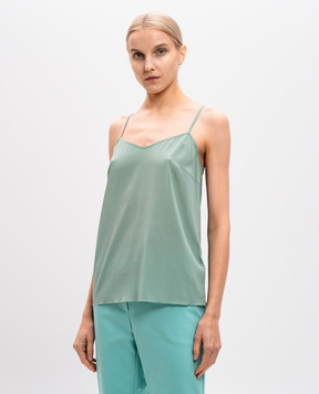Blumarine Зелений топ із шовку 10395