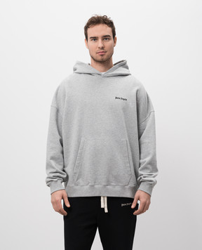 Palm Angels Серые худи с вышивкой логотипа PMBB153C99FLE002