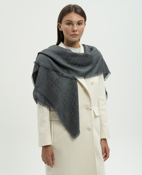 Valentino Сіра хустка з вовни і шовку Toile Iconographe 5W2EB104LMH