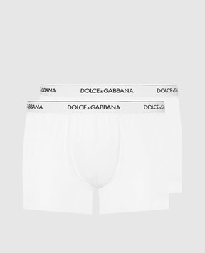 Dolce&Gabbana Набір білих трусів-боксерів з логотипом M9C07JONN95