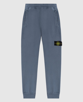 Stone Island Блакитні джогери з нашивкою логотипа 811560920