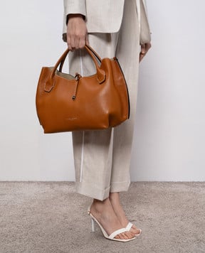 Gianni Chiarini Коричневая кожаная сумка-тоут FIAMMA BS11441GRNNABCL